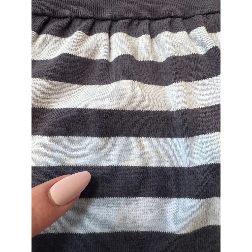 Hanna Andersson Girls 90 3T Navy Striped Long‎ Sleeve Dress 100% Cotton Darling!